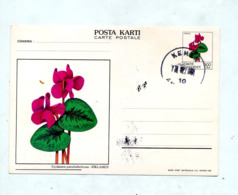 Carte Postale  300 Fleur Cyclamen Cachet Kemer - Entiers Postaux