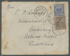 Reunion: 1891, Frankreich 25 C. Allegorie In Mischfrankatur Mit Deutschem Reich 20 Pfg. Krone/Adler, - Covers & Documents