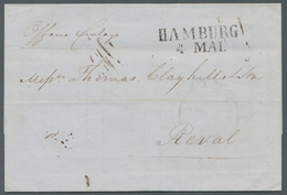 Estland - Besonderheiten: 1841 Bzw. 1868, Zwei Faltbriefe Aus Hamburg Bzw. Altona Nach Reval Bzw. Pe - Estland