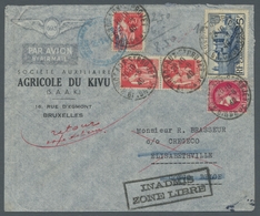 Frankreich: 1940, Luftpostbrief Der Zweigstelle Einer Belgischen Handelsgesellschaft Aus Bordeaux Vo - Brieven En Documenten