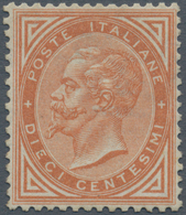 Italien: 1863: 10 Cents, Turin Printing, Excellent Centering And Original Gum. Signed And Certified - Mint/hinged