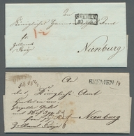 Bremen - Vorphila: 1822-1831, Zwei Vorphilabriefe, Davon Einer Mit Wellenrechteckstempel "Bremen 10. - Prephilately