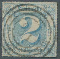 Thurn & Taxis - Marken Und Briefe: 1866, Ziffern 2 Silbergroschen Mittelblau Mit Zentrischem Farbige - Other & Unclassified