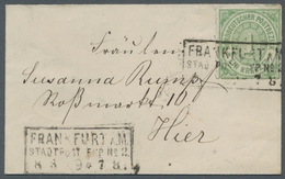 Norddeutscher Bund - Marken Und Briefe: 1868, 1 Kr. Grün, Als Nicht So Häufige Einzelfrankatur Auf K - Altri & Non Classificati