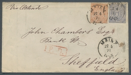 Norddeutscher Bund - Marken Und Briefe: 1869, 2 Kr. Orange Zusammen Mit 7 Kr. Als Mischfrankatur Auf - Altri & Non Classificati