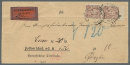 Deutsches Reich - Pfennige: 1876-77, Zwei Postverschlußbriefe Mit Roten Postverschlußzetteln, Senkre - Covers & Documents