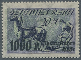 Deutsches Reich - Inflation: 1923, "Rhein- Und Ruhrhilfe" 1.000 Mark Auf 20 Mark Mit Kopfstehendem U - Unused Stamps