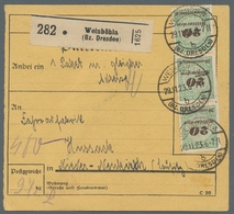 Deutsches Reich - Inflation: 1923, Korbdeckelmuster 20 Millionen In Zwei Senkrechten Dreierstreifen - Covers & Documents