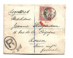 GBV241 / Gr. Britannien - Victoria, Mi.Nr.92, Einzelfrankatur Nach Rouen Jul. 31, 1900, Registered - Storia Postale