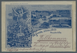 Deutsches Reich - Ganzsachen: 1898, 10 Pfg. Kartenbf., K1 "NEUSTRELITZ" Nach Halle, Innen Mit Sehr D - Other & Unclassified