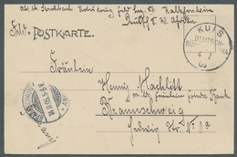 Deutsch-Südwestafrika - Stempel: "KUIS 4/7/05", K1 Auf Feld-Postkarte, Hs.: Rotes Kreuz Feldlaz. XII - German South West Africa