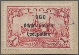Deutsche Kolonien - Togo - Britische Besetzung: 1914, 1 Mark Kaiseryacht Mit Aufdruck "TOGO / Anglo- - Togo