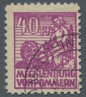 Sowjetische Zone - Mecklenburg-Vorpommern: 1946, Abschiedsserie 40 Pfg. In Der Guten Farbe "violettp - Other & Unclassified