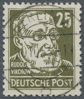 DDR: 1953, Persönlichkeiten 25 Pfennig Grauoliv, Auf Gewöhnlichem Papier Mit Wasserzeichen 2 XI Zent - Covers & Documents