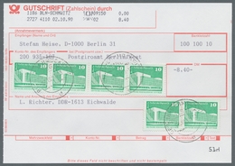 DDR: 1990, Freimarke 10 Pfennig, Im Waagerechtem Viererstreifen Und Im Waagerechtem Paar Als Mehrfac - Other & Unclassified