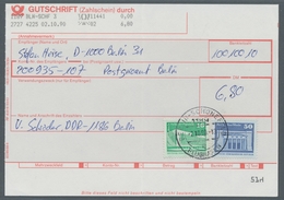 DDR: 1990, Freimarken 10 Und 50 Pfennig, Entwertet "1189 Berlin-Schönefeld Flughafen 29.6.91" Zusamm - Other & Unclassified