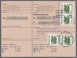 DDR: 1990, Freimarke 30 Pfennig Dunkelgrünoliv Im Waagerechtem Sowie Senkrechtem Paar Als Mehrfachfr - Other & Unclassified