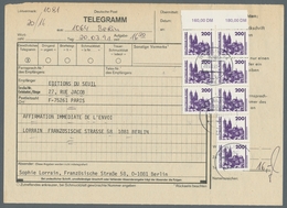 DDR: 1990, Freimarke 200 Pfennig Dunkelbläulichviolett, In Einer Einheit Von Acht Marken Vom Oberran - Other & Unclassified