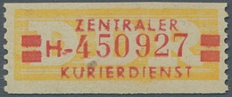 DDR - Dienstmarken B (Verwaltungspost A / Zentraler Kurierdienst): 1958, ZKD-Wertstreifen (20 Pf.) M - Other & Unclassified