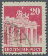 Bizone: 1948, Bauten, 20 Pfennig Karminrot Mit Wasserzeichen 1Y, Kammzähnung 14:14 1/2 Und Entwertet - Altri & Non Classificati