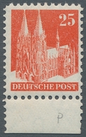 Bizone: 1948, Bauten 25 Pfennig Orangerot, Type II In Der Zähnungsvariante 11:11:11:11 1/2 Vom Unter - Altri & Non Classificati