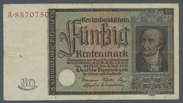 Deutschland - Deutsches Reich Bis 1945: 1934, Rentenbankschein über 50 Rentenmark Vom 6. Juli 1934 ( - Other & Unclassified