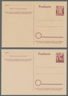 Deutschland - Ganzsachen: 1870-1990, Sammlung Ganzsachenkarten, Vier Alben Auf Mit Selbstgestalteten - Sammlungen