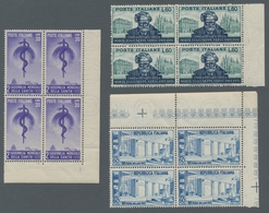 Italien: 1948-1958, Very Fine Collections Of MNH Units Of Four, All In Very Fine Quality, Housed On - Collections