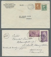 Vereinigte Staaten Von Amerika: 1890-1951, Collection Of About 70 Items In One Album, Almost Exclusi - Lettres & Documents