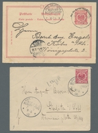 Deutsche Schiffspost - Marine: 1895-1900, Partie Von 8 Briefen Und Ganzsachen Der Krone/Adler-Ausgab - Andere & Zonder Classificatie