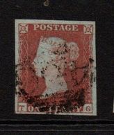GB Victoria Penny Red Imperf  ; 4 Margins.  ; Good Used - Used Stamps