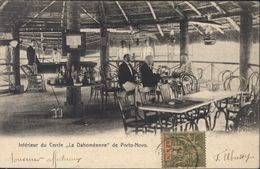 CPA Intérieur Du Cercle La Dahoméenne De Porto Novo YT Bénin N°45 1F Olive Type Groupe CAD Cotonou Dahomey 1 OCT 1904 - Oblitérés