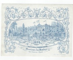 1 Carte Porcelaine  Société Royale D'Harmonie D'ANVERS  1869  Pour Messieurs Les Membres Une Heureuse Année - Porcelana