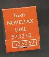 Boite D'allumettes , Pochette, Taxis NOVELTAX ,Belgique , LIEGE , 2 Scans - Zündholzschachteln