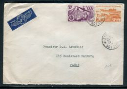 Enveloppe De St Pierre Et Miquelon Pour Paris En 1951 - Prix Fixe !!!! - Réf A 27 - Briefe U. Dokumente