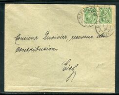Luxembourg - Enveloppe De Diekirch En 1904 Pour Dommeldange - Prix Fixe !!!! - Réf A 31 - 1895 Adolphe Right-hand Side