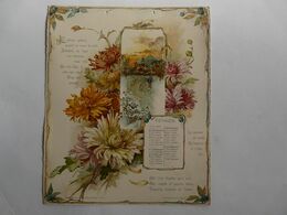 Les Mois Poétiques - FEVRIER : Feuillet Cartonné à Bords Dentelés (21 X 25 Cm) - Chromolithographie Couleurs Et Poème - Groot Formaat: ...-1900