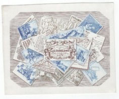 1 Carte Porcelaine  Imprimerie & Lithographie T.et D. Hemelsoet  Place  St Jacques Gand  Tous Genres 14,5x 18,5 cm - Cartes Porcelaine