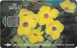 French Polynesia - OPT - Les Monettes, Yellow Flowers - SC5, Cn. C49100910, 08.1994, 150Units, 20.000ex, Used - Polynésie Française