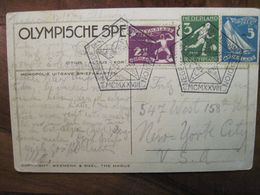 AK Olympiade 1928 Olympische Spelen Stadion CPA Jeux Olympiques Amsterdam To USA New York - Estate 1928: Amsterdam