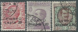 1923 CORFU USATO 3 VALORI - RA20-7 - Corfou