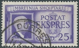 1940 ALBANIA ESPRESSO USATO 25 Q - RA18-6 - Albanie