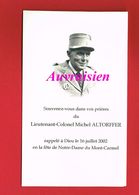 Avis De Décès   Lieutenant Colonel Michel ALTORFFER - Obituary Notices