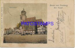 139655 GERMANY GRUSS AUS HOMBERG MARKET PLACE SPOTTED YEAR 1912 POSTAL POSTCARD - Other & Unclassified