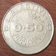 85 SAINT GILLES CROIX DE VIE CASINO JETON DE 0,50 CENT D. L. A. ACTIVITES SLOT MACHINE EN MÉTAL CHIP COINS TOKENS - Casino