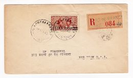 Lettre Recommandée 1945 Fort De France La Martinique New York USA - 1876-1878 Sage (Type I)