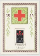 Saarland 1955 Rotes Kreuz Maximumkarte - Cartoline Maximum