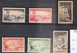 FEZZAN - Lot De Timbres Neufs (28, 57/60, 62, 64, 65 Et T6) - Ongebruikt