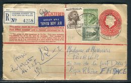 Australie - Entier Postal + Compléments En Recommandé De Sydney Pour La France En 1958 - Prix Fixe !!!!! - Réf A 68 - Enteros Postales