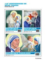 Togo 2020 110th Anniversary Of Mother Teresa. (0202a) OFFICIAL ISSUE - Mother Teresa